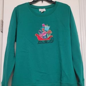 New Women's Chrismas Sweatshirt, sz Lg